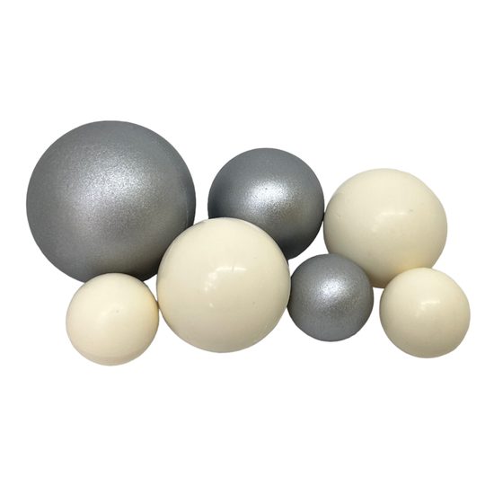 Čokoládové koule Stříbrno-bílé