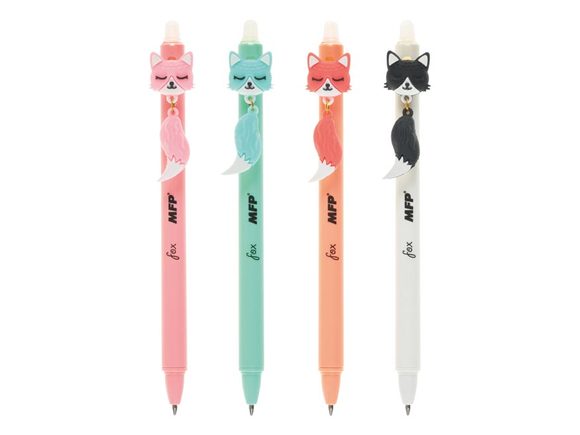 Kuličkové pero dětské - gumovací Fox modré - 0,5 mm