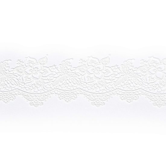 Cukrová krajka bílá - šířka 6 cm
