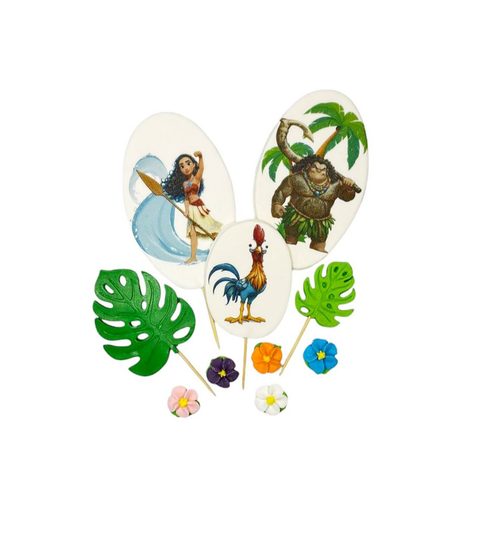 Cukrová dekorace na dort – Viana (sada zápichů)