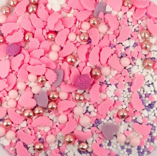 Cukrové zdobení BABY RŮŽOVÉ 30g