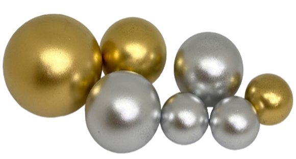 Čokoládové koule zlato-stříbrné