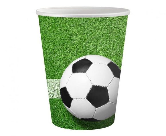 Papírové kelímky FOTBAL - 200 ml - 6 ks