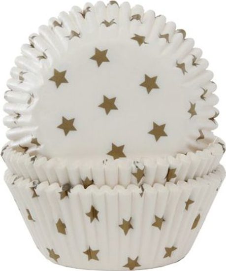 Papírové košíčky na muffiny a cupcakes hvězdy - 50 ks