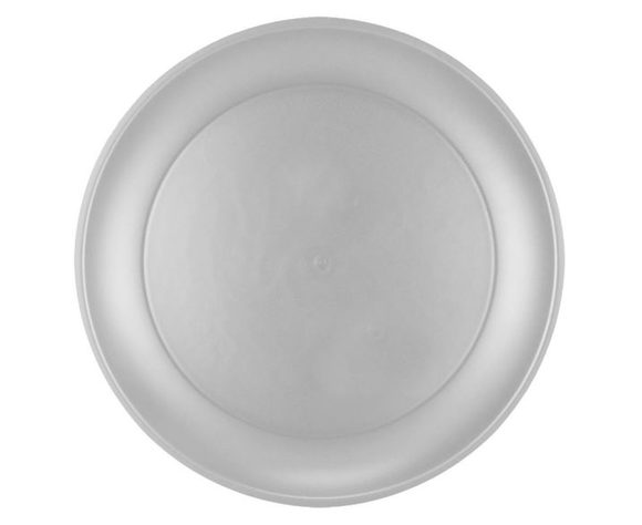 Plastový talíř stříbrný - Silvestr - 21 cm - 1 ks