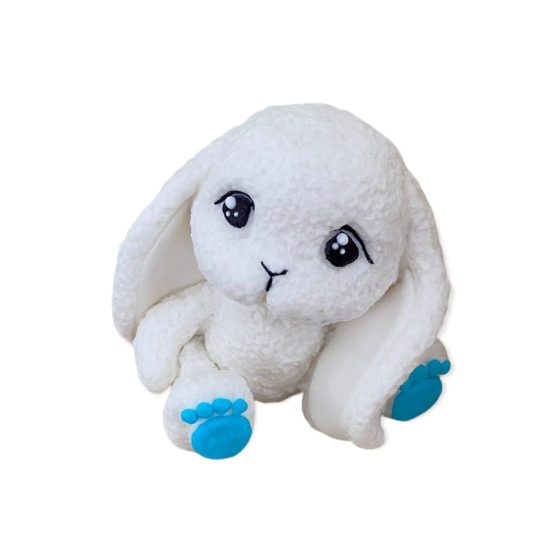 Cukrový zajíček bílý  s modrými tlapkami