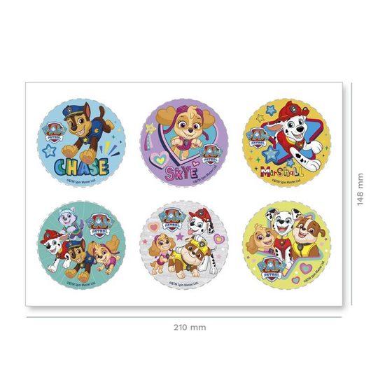 Paw Patrol 6ks dekorací na cupcake  5,8cm - Tlapková patrola