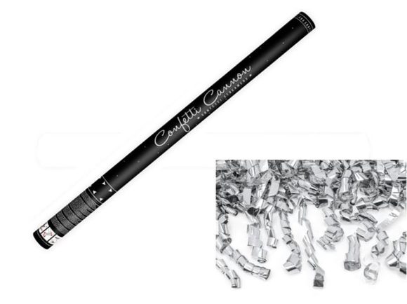 Konfety 80cm - 3ks ZLATÉ+ 3ks STŘÍBRNÉ STUŽKY MET.