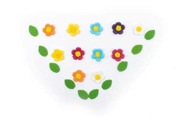 Cukrová dekorace – jarní květy (sada)