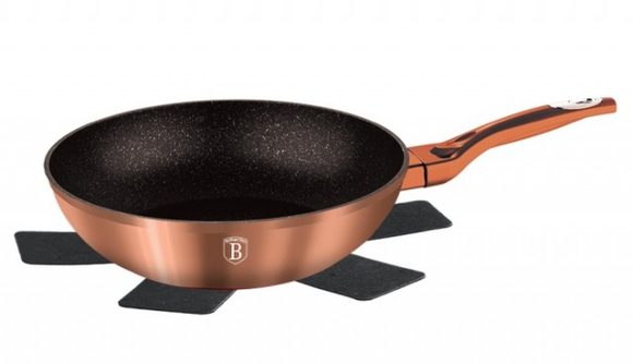 Wok s mramorovým povrchem 28 cm Rosegold Metallic Line