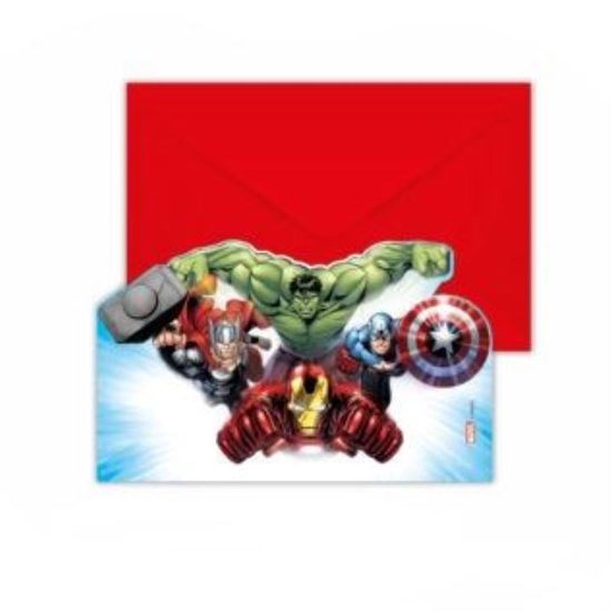 Pozvánky s obálkami AVENGERS - 6 ks