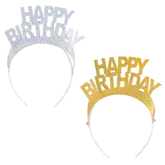 Čelenka Happy Birthday - narozeniny - 2 ks