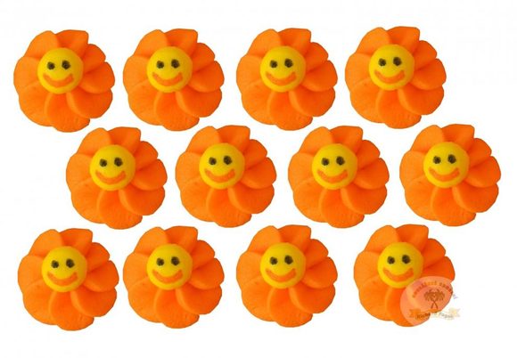 Cukrové dekorace sluníčko oranžové