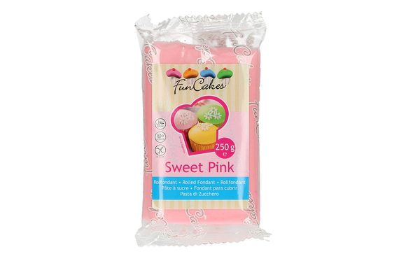 Růžový rolovaný fondant Sweet Pink (barevný fondán) 250 g