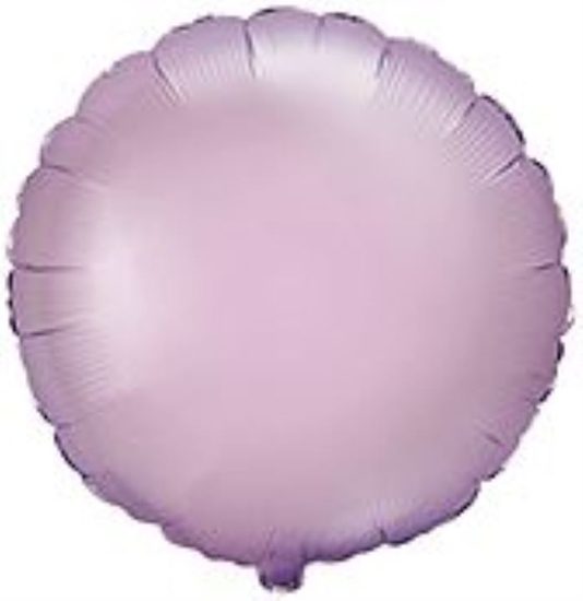 Balón foliový 45 cm Kulatý PASTELOVÝ FIALOVÝ - LILIE