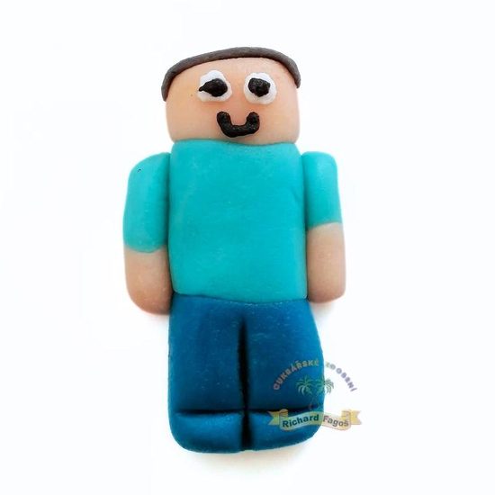 Příležitostná postavička pixelová modrá Steve