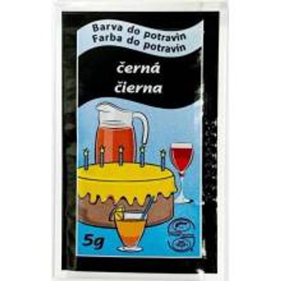 Prášková potravinářská barva Černá 5 g