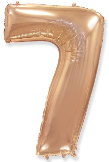 Balón foliový číslice růžovozlatá - Rose Gold 115 cm - 7