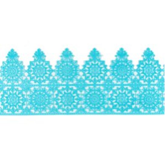 Cukrová krajka – modrá - šířka 6 cm