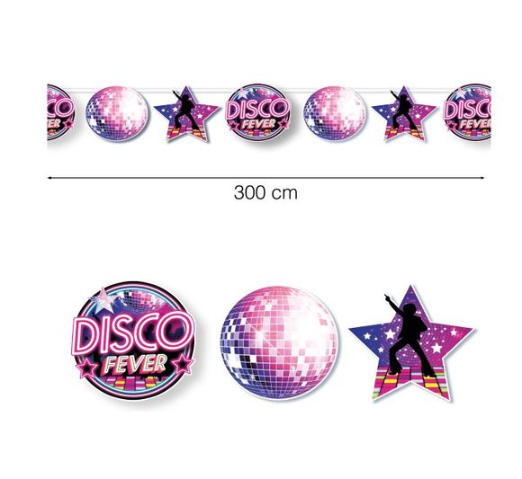 Girlanda Disco fever - 80. léta - 300 cm