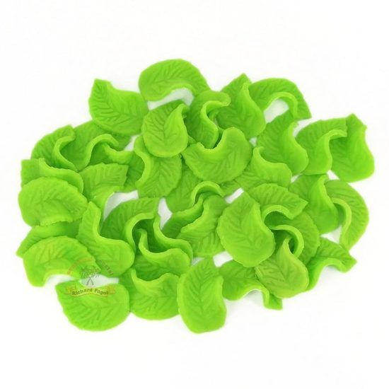 Modelované lístečky malé (balení) světle zelené