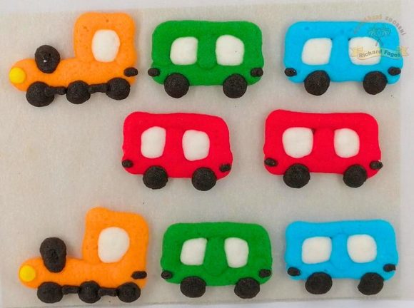 Cukrové dekorace vláček mašinka