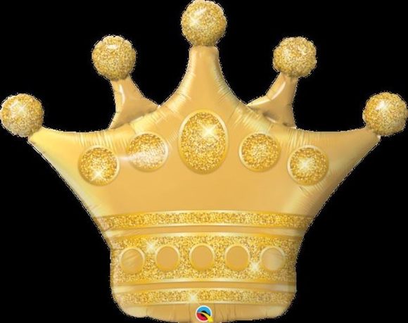 Balón foliový Zlatá koruna - 104 cm - Princess