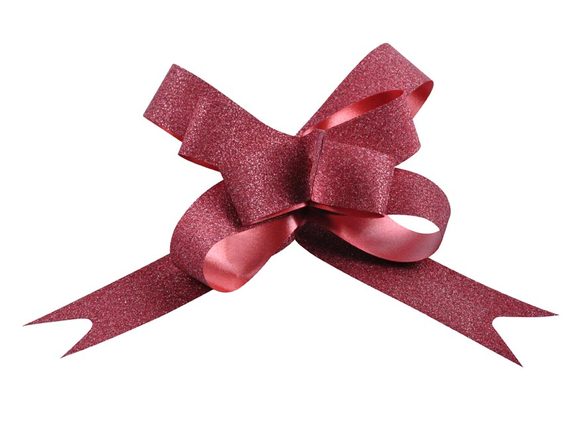 stahovací stuha červená glitr 1,9/50 5660256