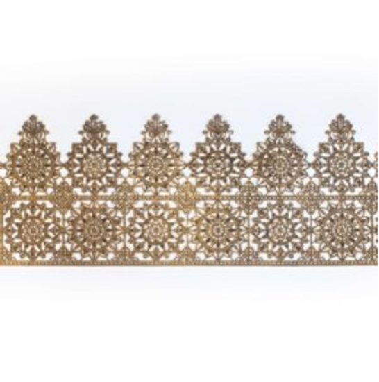 Cukrová krajka na dort – zlatá - šířka 8 cm