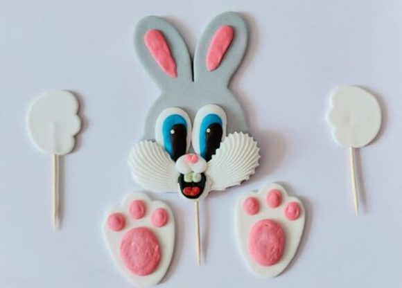 Sada cukrových dekorací Zajíček