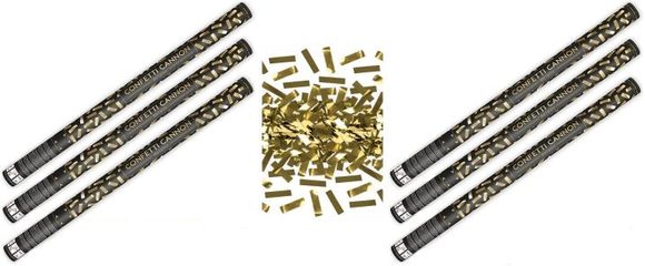 Konfety 80cm ZLATÉ METALICKÉ 6 ks