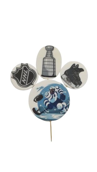 Hokejová sada – cukrová dekorace na dort