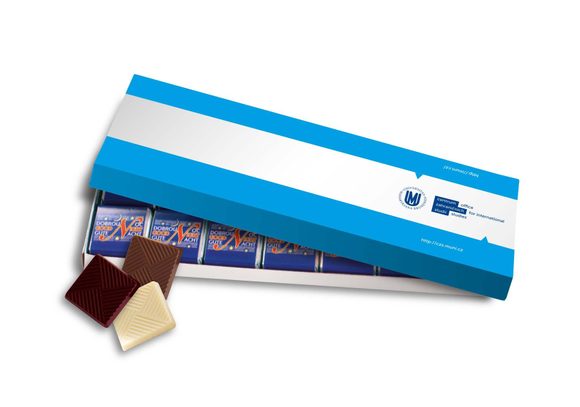 Reklamní reklamní cihlička 42x5g, stuha s vaším motivem/logem - od 100 ks