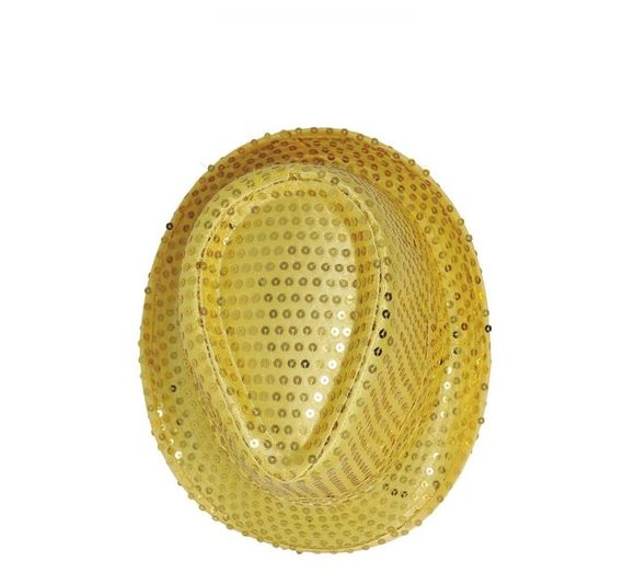 Klobouk zlatý s flitry - disco - 80.léta - Silvestr