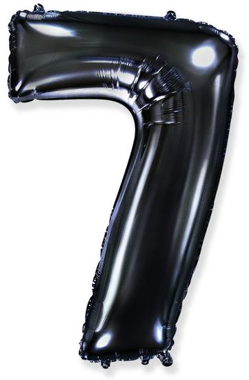 Balón foliový číslice ČERNÁ - BLACK 102 cm - 7