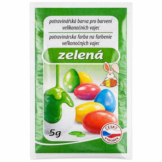 Potravinářská barva na vajíčka zelená 5 g