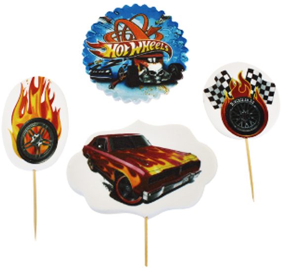 Hot Wheels – jedlá cukrová/oplatková dekorace