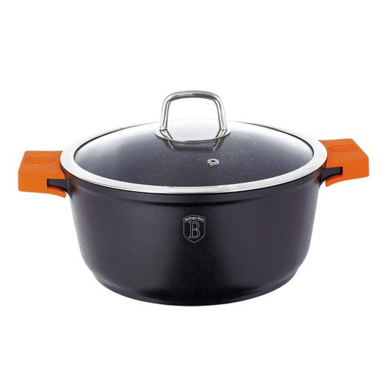 Kastrol s mramorovým povrchem a poklicí 32 cm Granit Diamond Line
