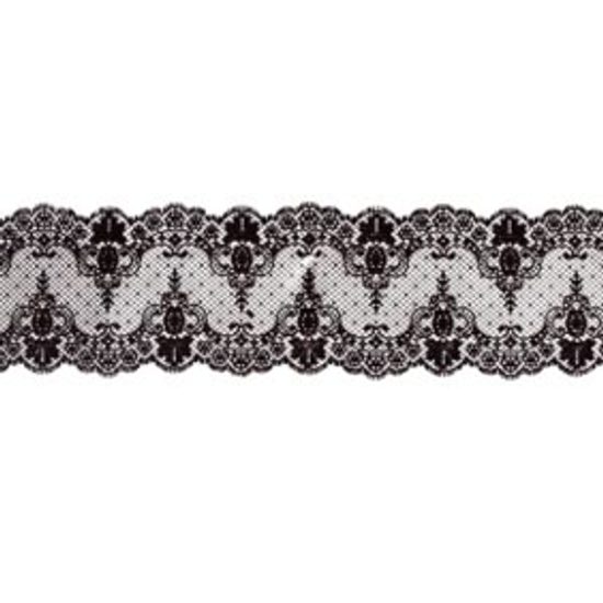 Cukrová krajka černá - šířka 6 cm