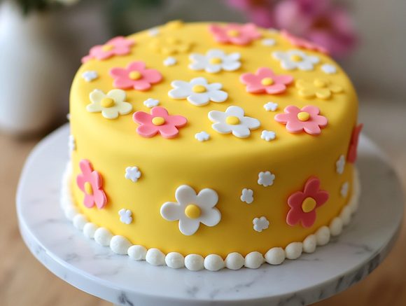 Potahovací hmota K2 na dorty 1kg žlutá - K2