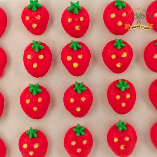 Cukrové dekorace ovoce jahůdky