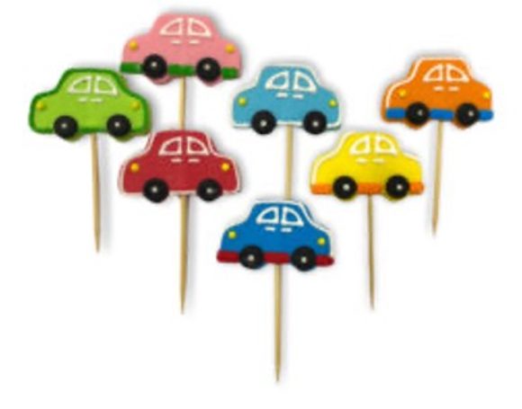 Cukrová autíčka na zapíchnutí
