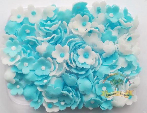 Modelované květinky modré 10g