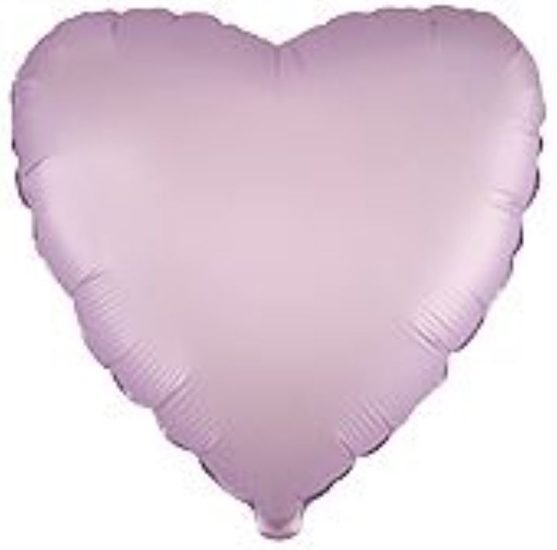 Balón foliový 45 cm Srdce PASTELOVÉ FIALOVÉ - LILIE