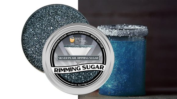 Stříbrný cukr na okraje koktejlů - Silver Pearl Cocktail Rimming Sugar - 113 g