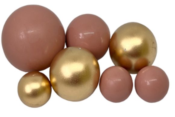 Čokoládové koule Zlato-béžové