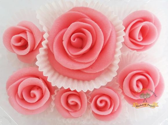 Dortová sada růží - růžové růžové