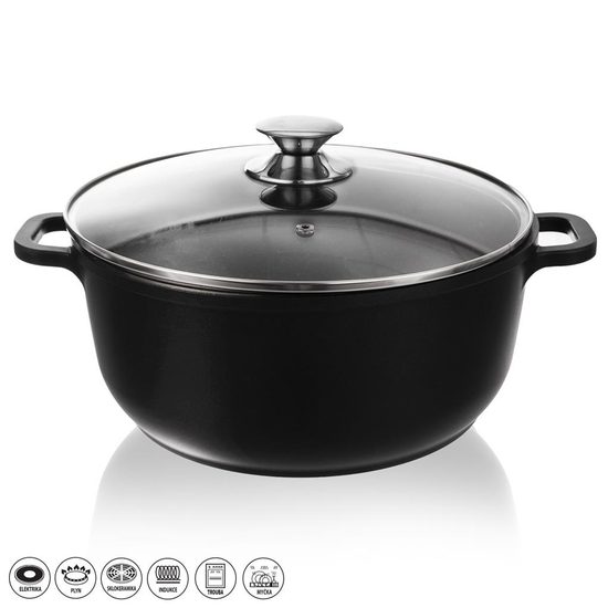 Hrnec GRANDE pr. 28 cm skleněná poklice