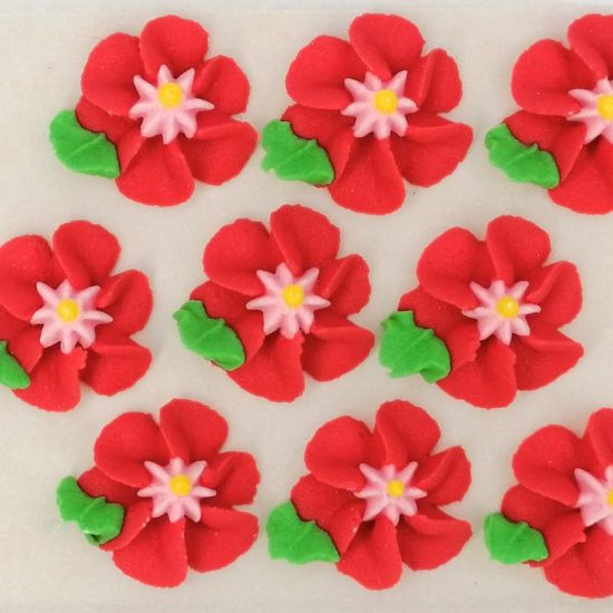 Cukrové dekorace velké květy na platíčku 16