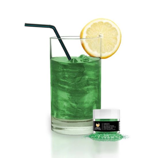 Jedlé třpytky do nápojů - zelené - Green Brew Glitter® - 4 g